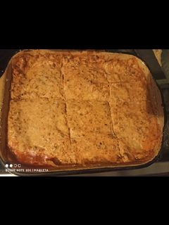 Una foto de Lasaña con pino vegano
