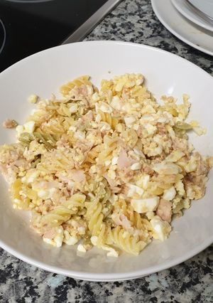 Una foto de Ensalada de pasta sencilla🥗 (apto para gastritis)