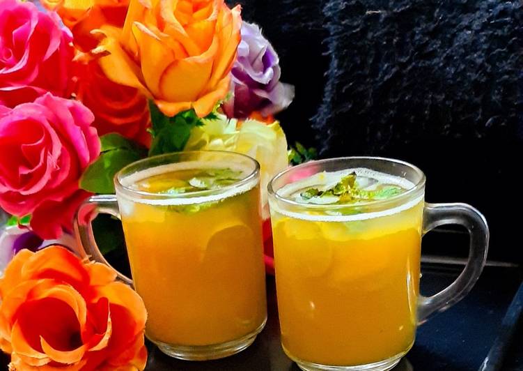 Recipe of Any-night-of-the-week Mango iced tea☕🥭