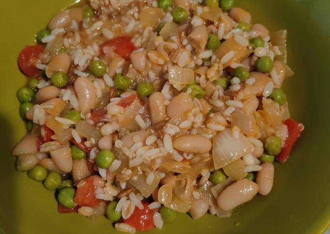 Ricetta di Perfetto Multicereali con fagioli cannellini, pomodorini e piselli
