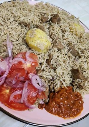 A picture of Beef Pilau.