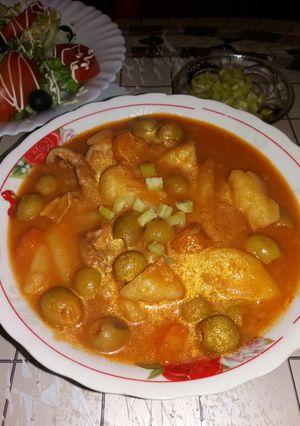 صورة لوصفة مرق زيتون احمر