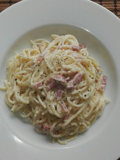 Una foto de Spaghetti a la carbonara