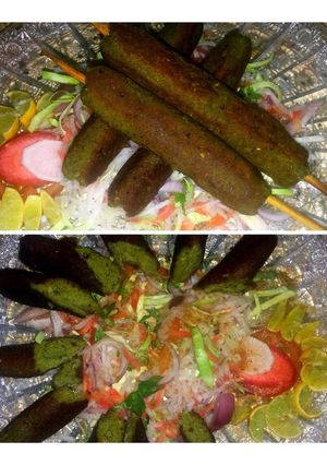 A picture of Veg seekh kabab.