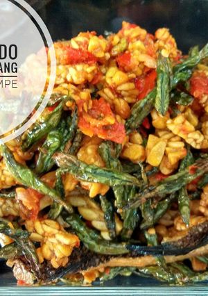 Foto resep 5. Sambalado Kacang Panjang campur tempe