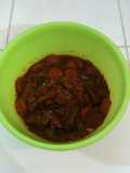 Salchichas de cerdo con berenjena