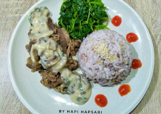 Ini dia! Bagaimana cara buat Beef Black Pepper with Mushroom Sauce  sedap