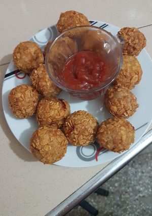 Una foto de Bolitas de atún al cornflakes