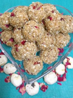 A picture of Rose 🌹 & Makhana Dry Fruits Ladoo (sugar - free) (Vrat Special).