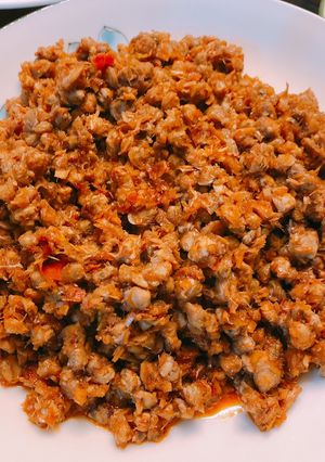 Hình của món Hến xào sả ớt.