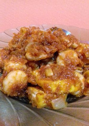Foto resep Udang+Tahu Asam Manis