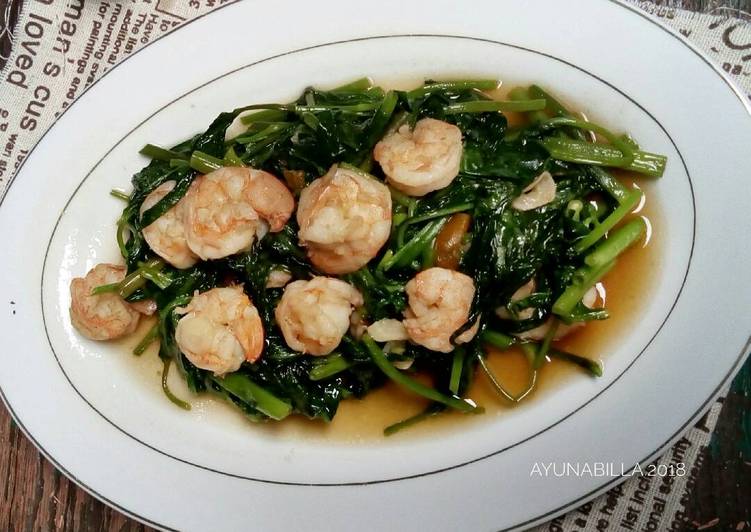 Cara Gampang Membuat Tumis Kangkung saos tiram, Enak Banget