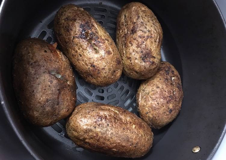 Air Fryer Baked Potato Baked Garlic Parsley Potatoes