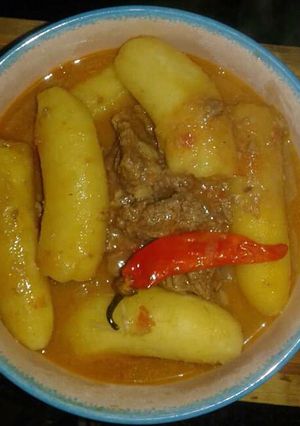 A picture of Matoke and beef stew# author marathon #.