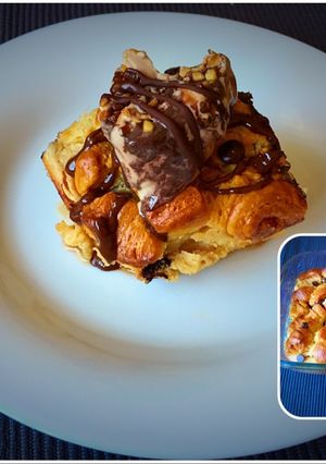 A picture of Chocolate Cream Cheese Croissant Bake.
