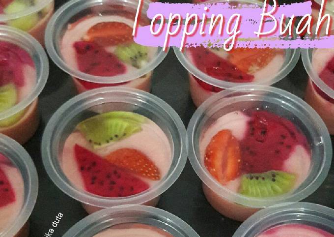 Resep Puding Jambu Merah Topping Buah Oleh Atika Duta Cookpad