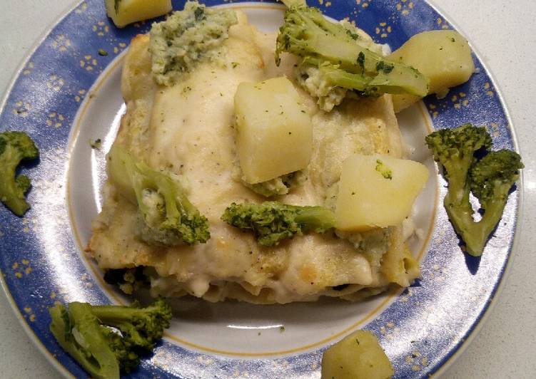 Cannelloni con broccoletti e patate