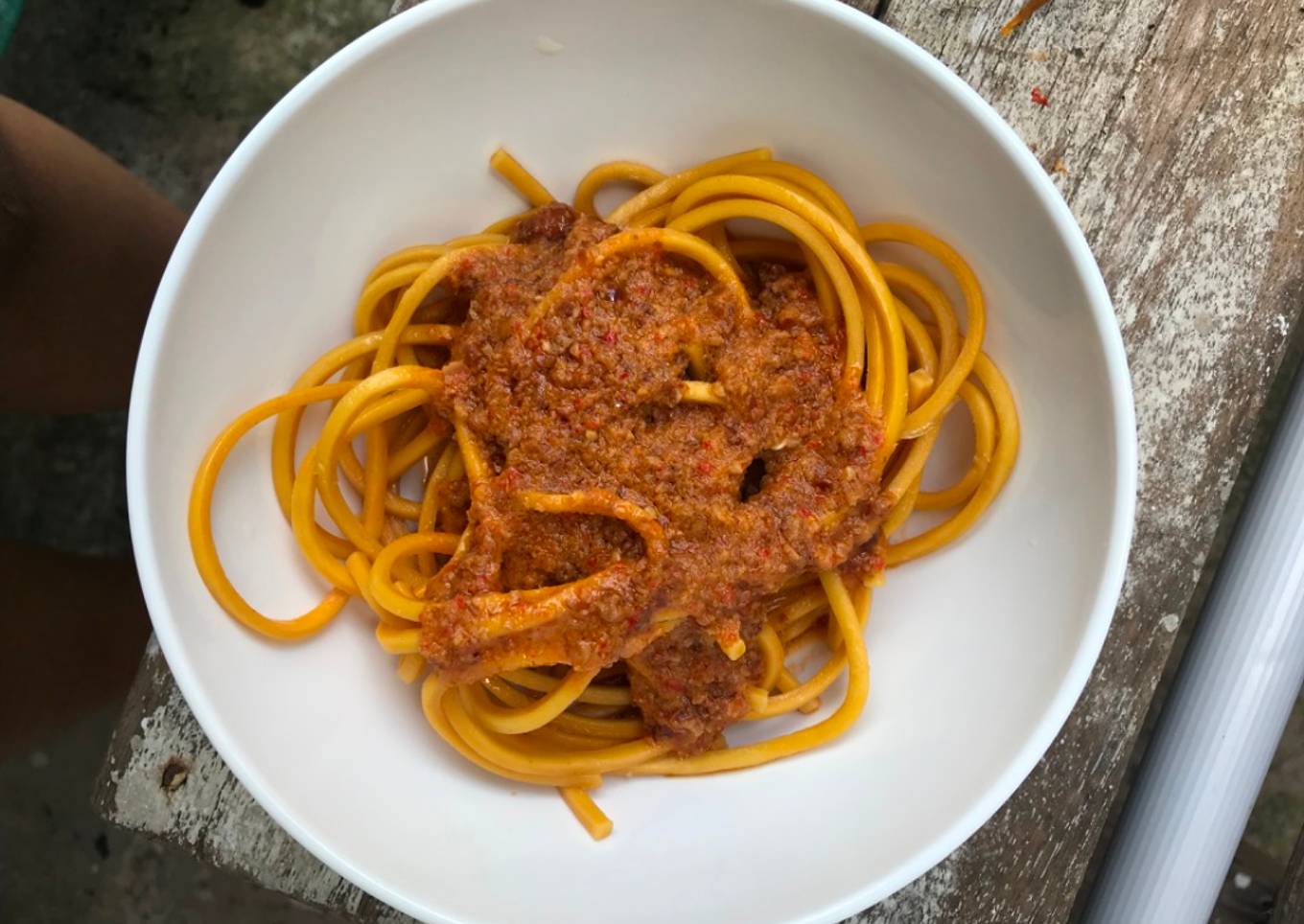 Mie Caluk / Mie Lidi Bumbu Kacang