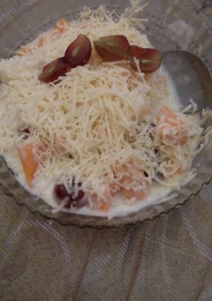 Foto resep Salad buah sederhana