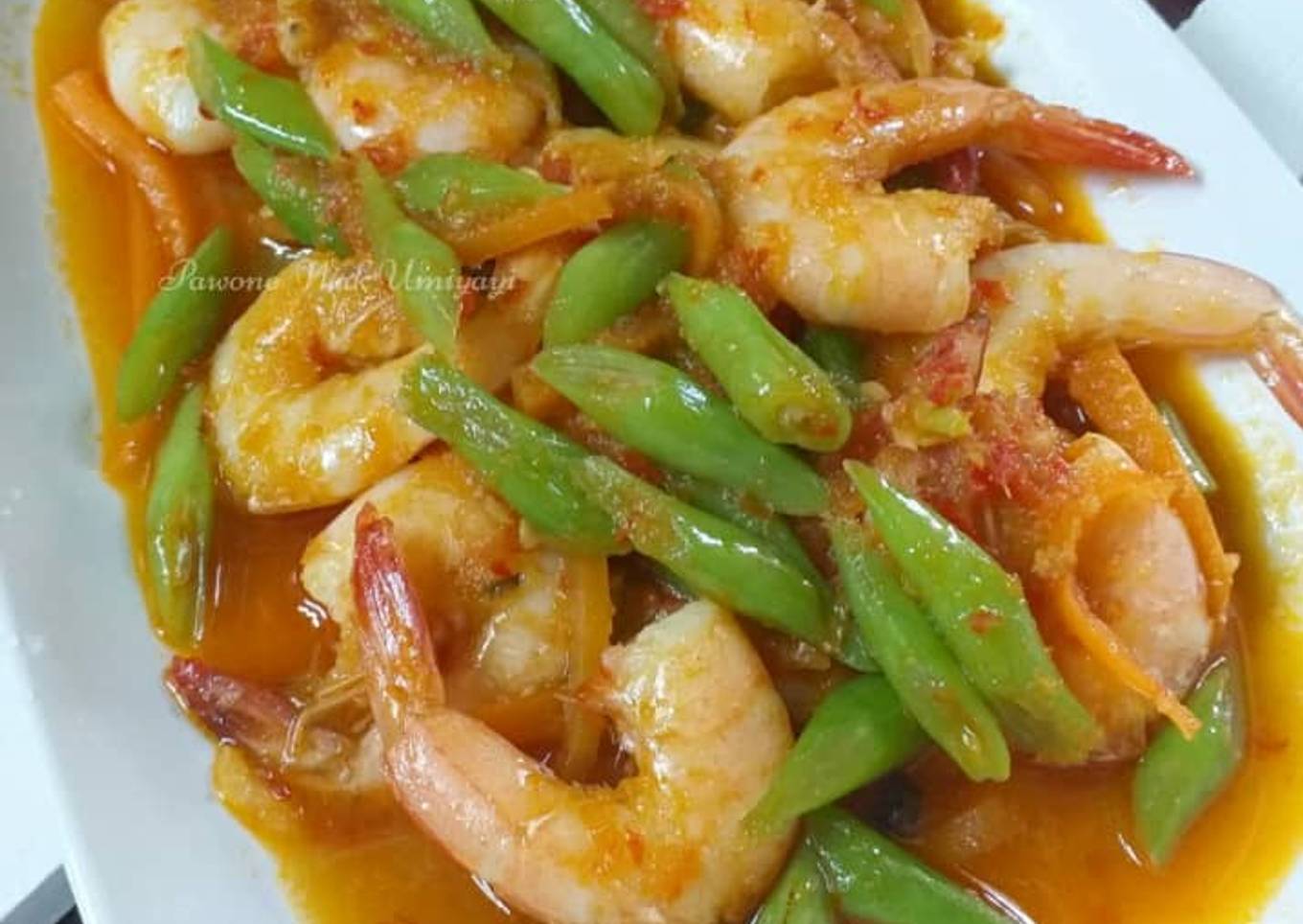 Tumis Pedas Udang Kacang Buncis