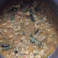 A picture of Vada curry#fatherDad’s favourite recipe.