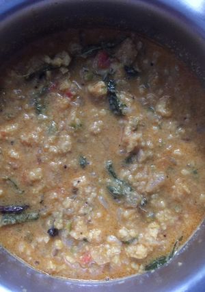 A picture of Vada curry#fatherDad’s favourite recipe.