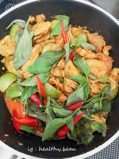 รูปของ (คลีน)ผัดพริกแกงหมูใส่มะเขือ