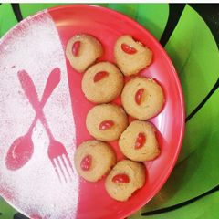 A picture of Wheat Flour Coconut Jaggery Cookies.