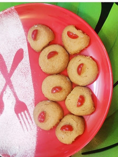 A picture of Wheat Flour Coconut Jaggery Cookies.