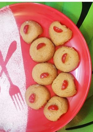 A picture of Wheat Flour Coconut Jaggery Cookies.