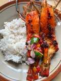 Udang bakar jimbaran dan sambal matah
