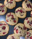 Galletitas de frutillas, chocolate y avena