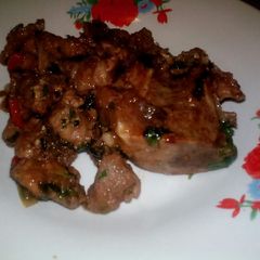 A picture of Pork pan fried.