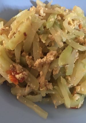 Foto resep Tumis labu siam telur