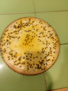 Una foto de Kuchen de maracuyá