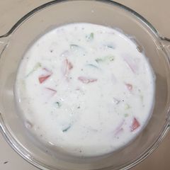 Dahi raita A picture of Dahi raita.