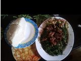 Red meat,greens,ugali