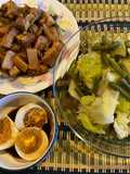 Braised Pork Belly with Daikon and Boiled Eggs with Vegetables