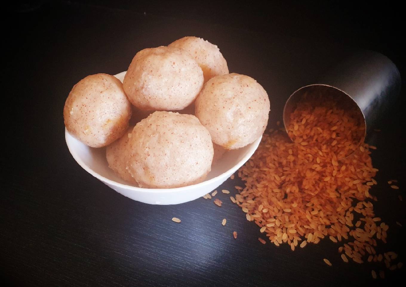 Red Rice Sweet Pundi / Rice Dumplings