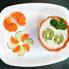 A picture of Carrot Cucumber Curd Dip.