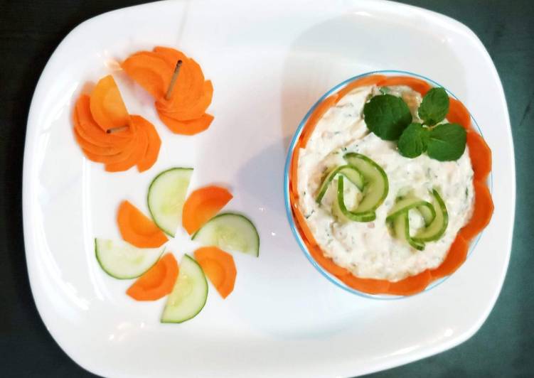 Simple Way to Make Homemade Carrot Cucumber Curd Dip