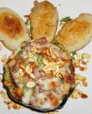 Zapallo bellota relleno con cerdo y porotos blancos. Jon style