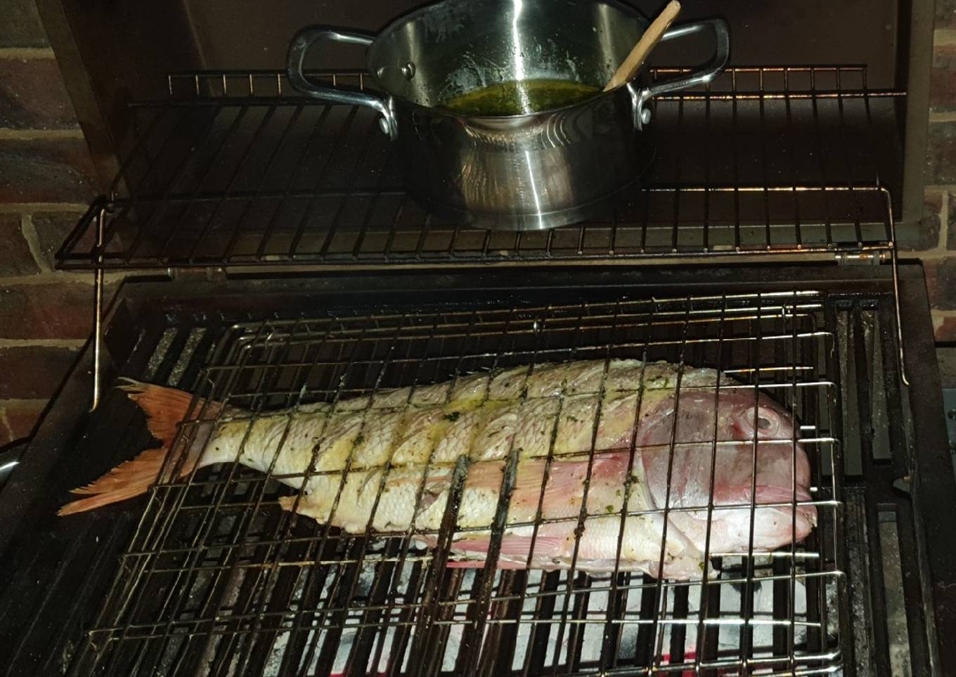 Garlicbutter Fish on the Braai