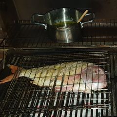 A picture of Garlicbutter Fish on the Braai.