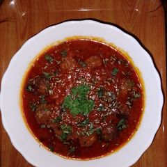 Indo- Tanzania Raw banana koftas🍅🧅🧄🌶️ A picture of Indo- Tanzania Raw banana koftas🍅🧅🧄🌶️.