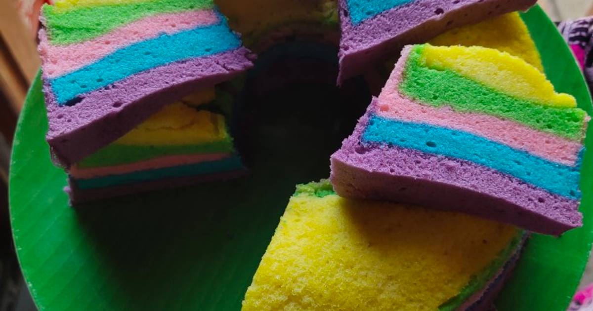 Resep Rainbow Cake Kukus Oleh Mira Safitri Cookpad