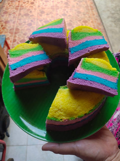 Foto resep Rainbow Cake Kukus
