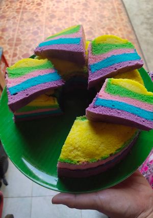 Foto resep Rainbow Cake Kukus
