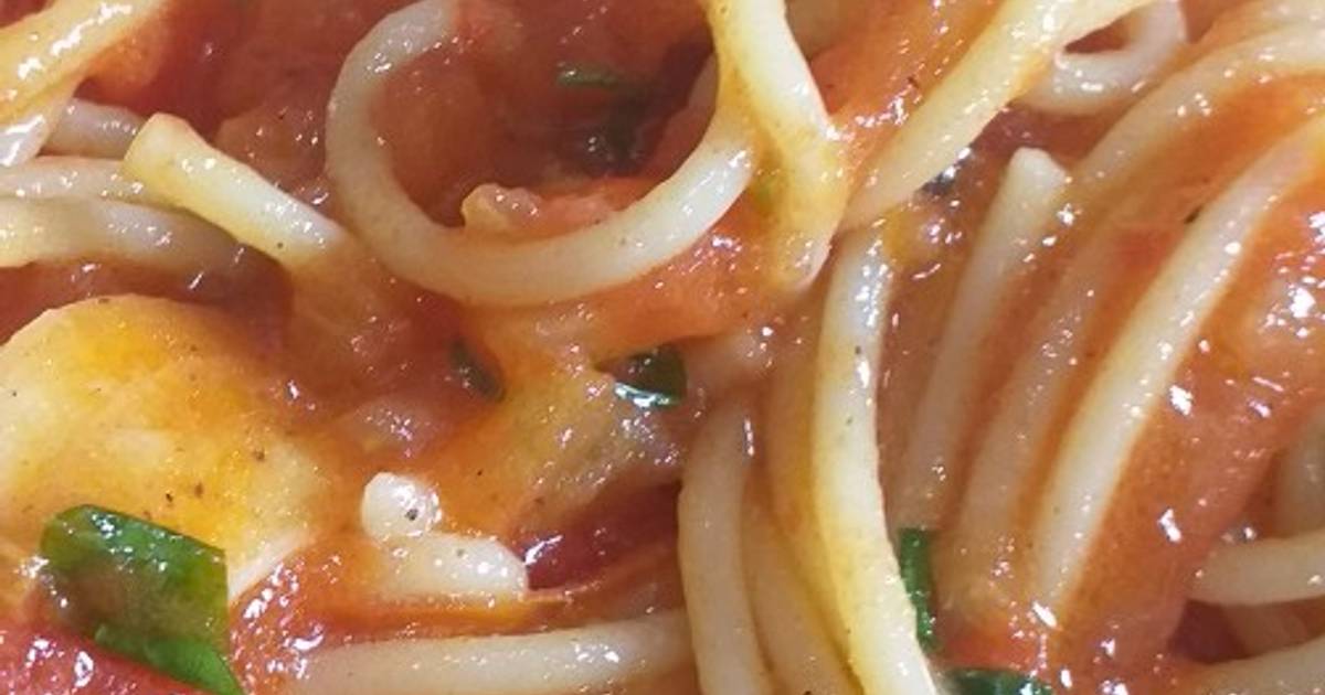 Fideos chinos con champiñones - ¡Con salsa de soja, ajo y perejil!