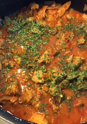 Une photo de Sauté de dinde aux tomates paprika et gingembre